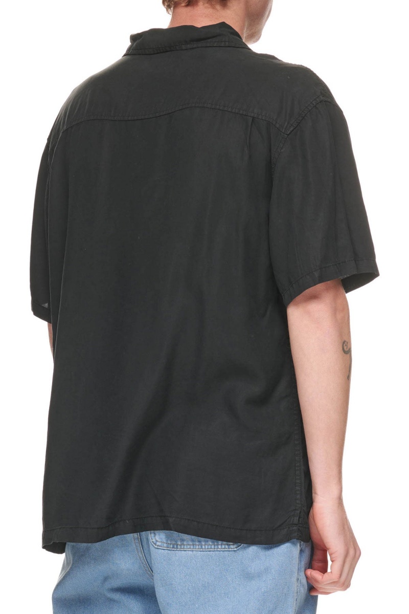 Pigment Black Stüssy Pigment Dyed Tencel Ss Shirt | VBYPGI-293