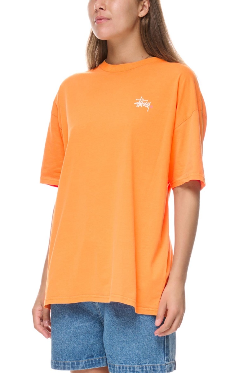 Pigment Orange Stüssy Graffiti Pigment Relaxed Tee | KDULEH-193