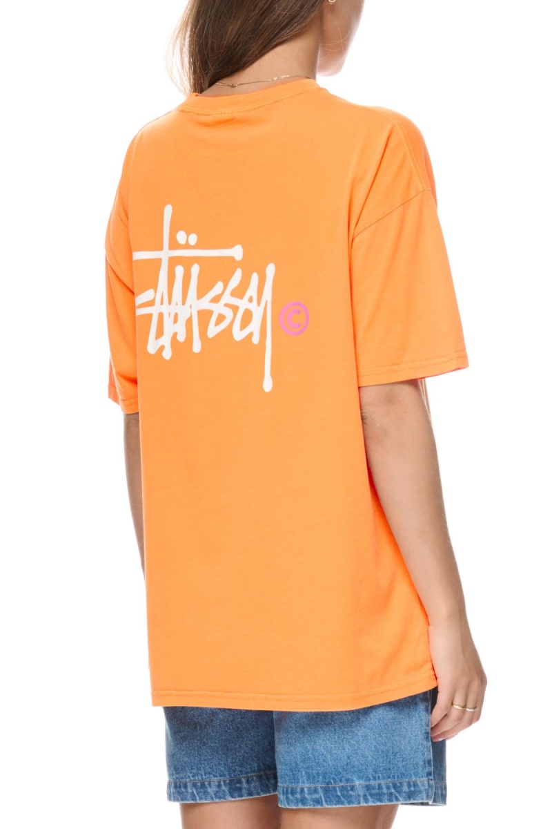 Pigment Orange Stüssy Graffiti Pigment Relaxed Tee | KDULEH-193