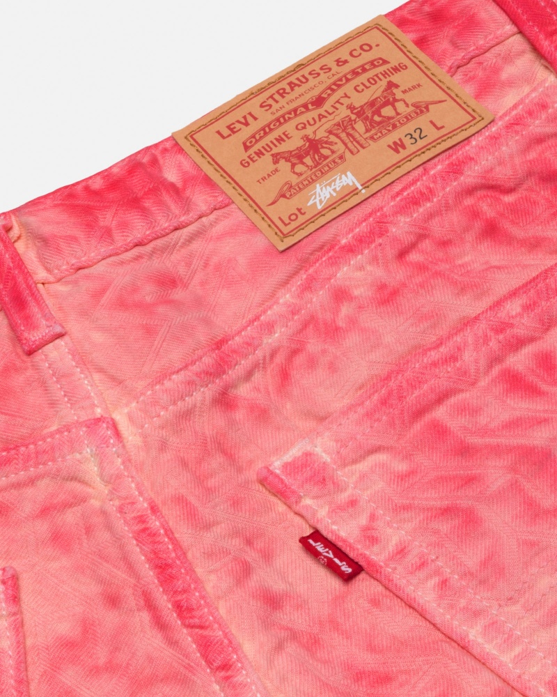 Pink Stüssy & Levi's Dyed Jacquard Jean | ERUS-48703