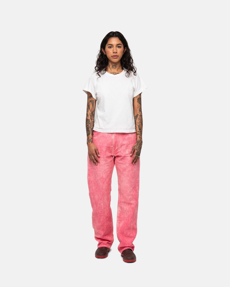 Pink Stüssy & Levi's Dyed Jacquard Jean | ERUS-48703