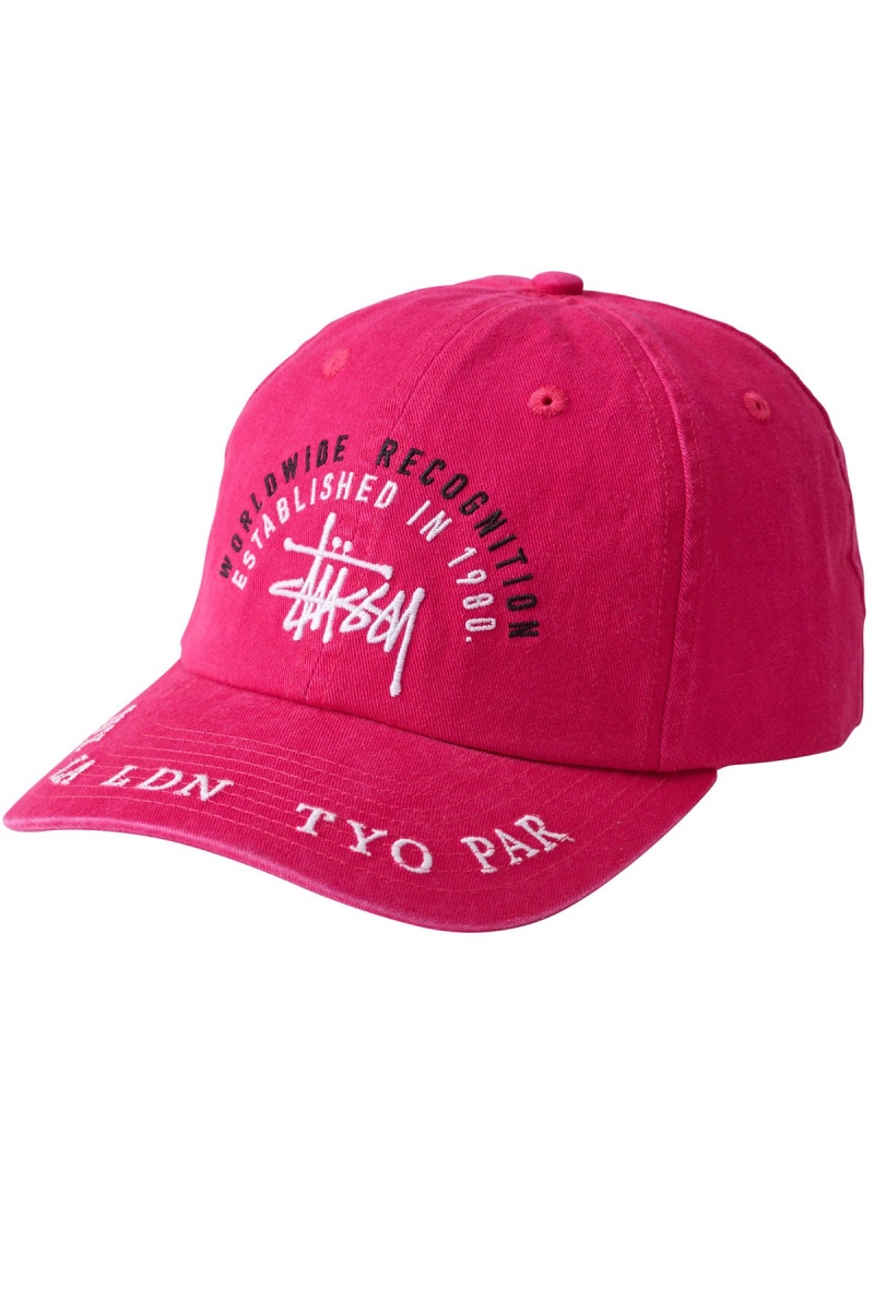 Pink Stüssy Worldwide Low Pro Cap | NXVEJU735 