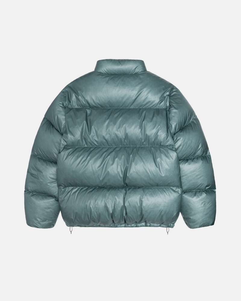 Powder Blue Stüssy Down Puffer Parachute Ripstop | ARVP0-2197