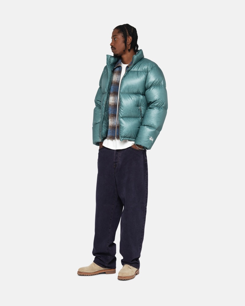 Powder Blue Stüssy Down Puffer Parachute Ripstop | ARVP0-2197