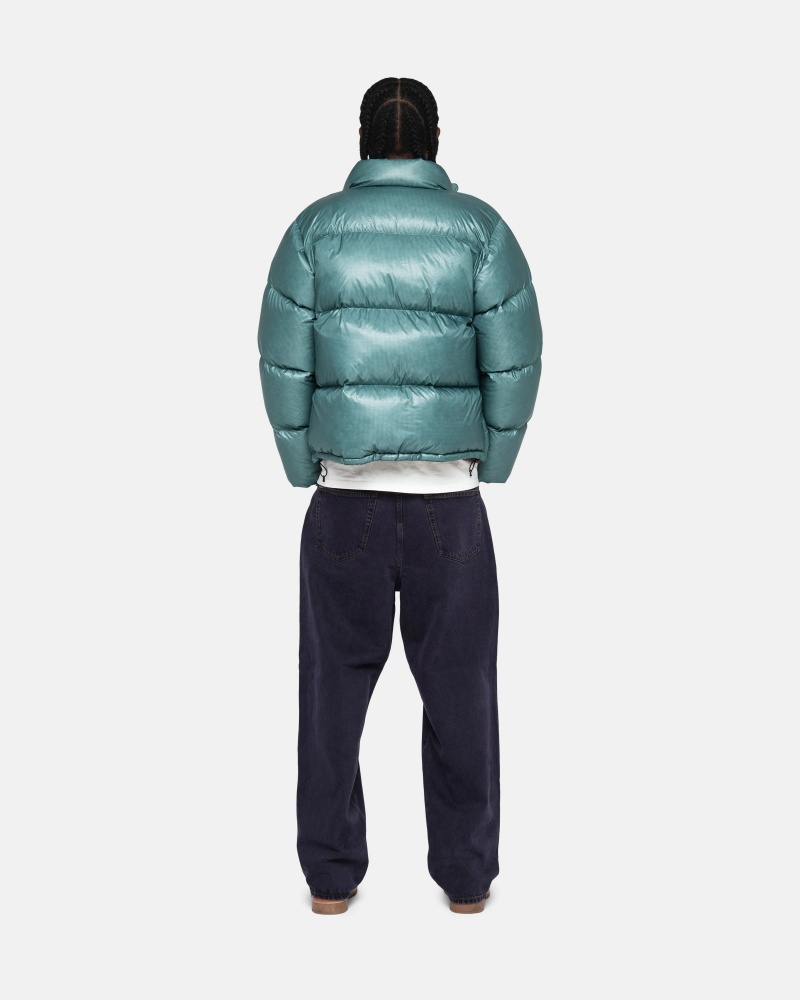 Powder Blue Stüssy Down Puffer Parachute Ripstop | ARVP0-2197