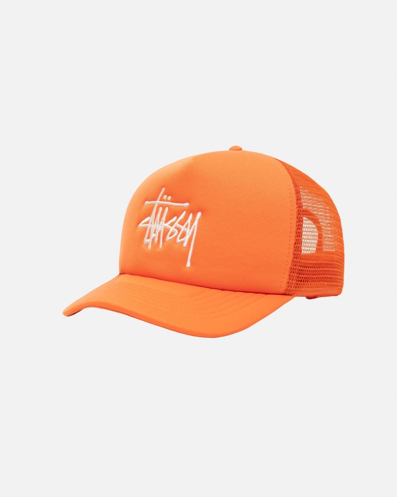 Pumpkin Stüssy Trucker Big Basic Snapback | WGCR95374 