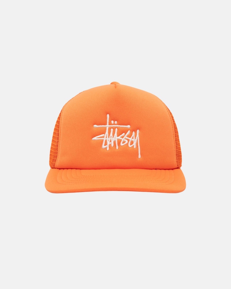 Pumpkin Stüssy Trucker Big Basic Snapback | WGCR95374 