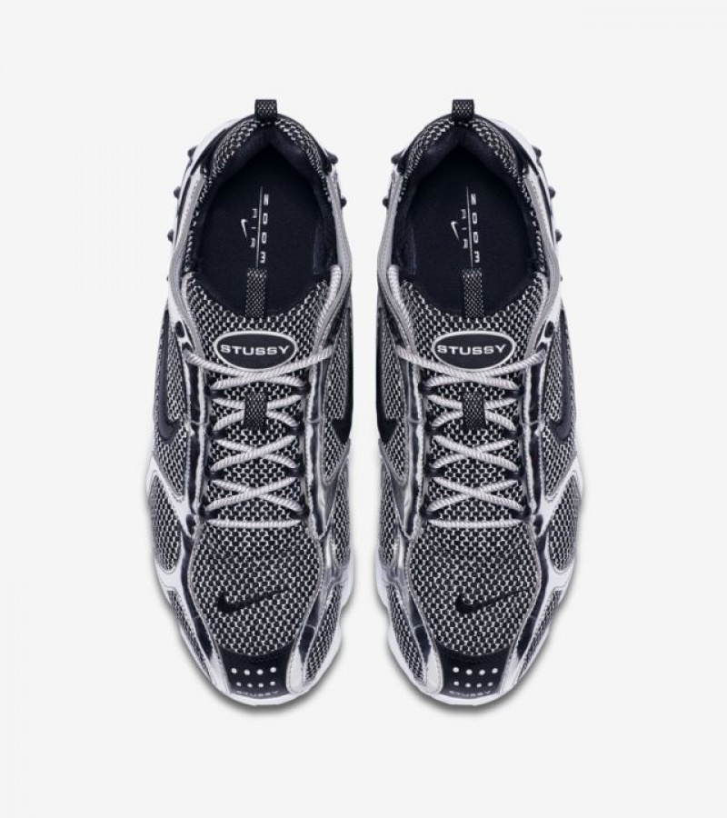 Pure Platinum / Black / White Stüssy x Nike Air Zoom Spiridon Caged 2 'Pure Platinum' CU1854‑001 | CU1854‑001