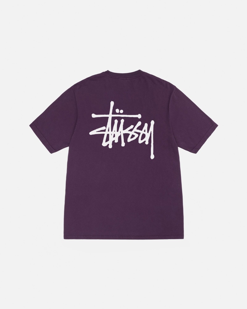 Purple Stüssy Basic Stussy Tee Pigment Dyed | NJWP-84562