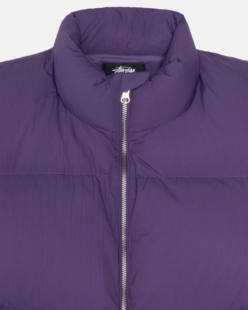 Purple Stüssy Down Puffer Nylon | CPBA2-0837