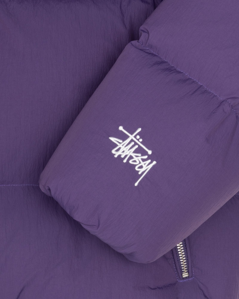 Purple Stüssy Down Puffer Nylon | CPBA2-0837