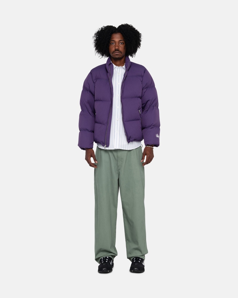 Purple Stüssy Down Puffer Nylon | CPBA2-0837