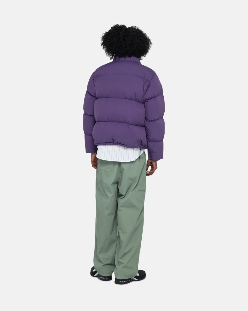 Purple Stüssy Down Puffer Nylon | CPBA2-0837