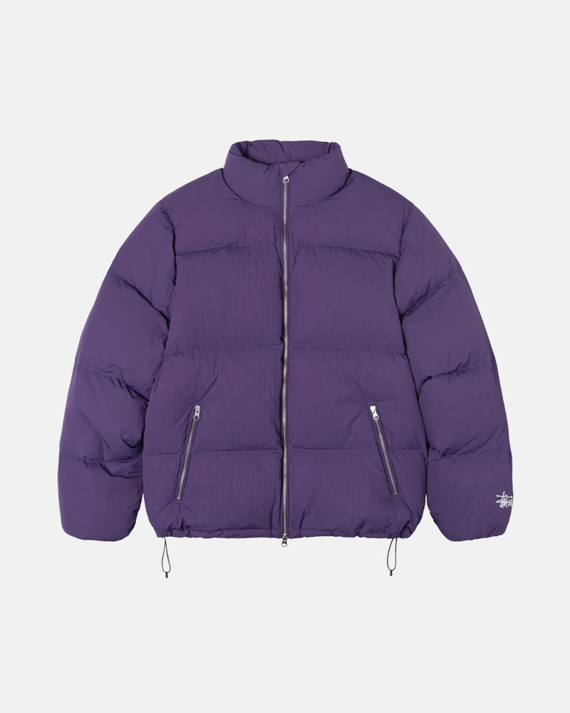 Purple Stüssy Down Puffer Nylon | CPBA2-0837