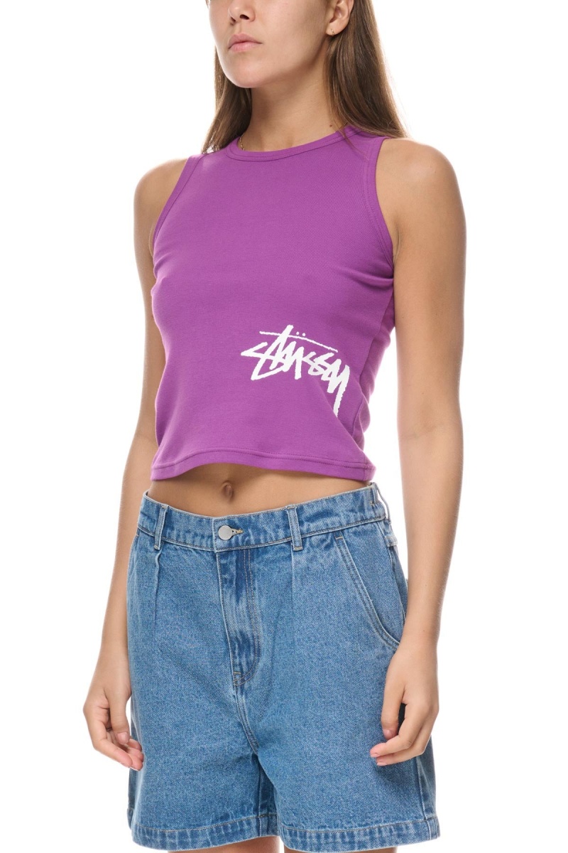 Purple Stüssy Mid Graffiti Tank | ANPHCW-489