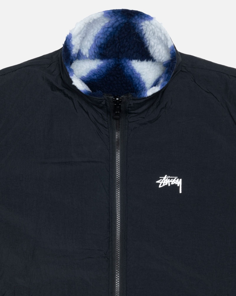 Purple Stüssy Sherpa Reversible Jacket | YEUP9-6028