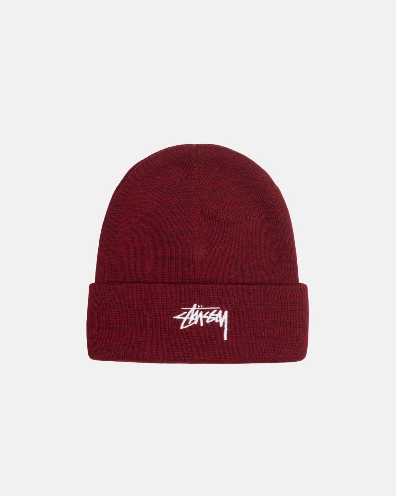 Red Heather Stüssy Cuff Beanie Stock | NXCA2-4718