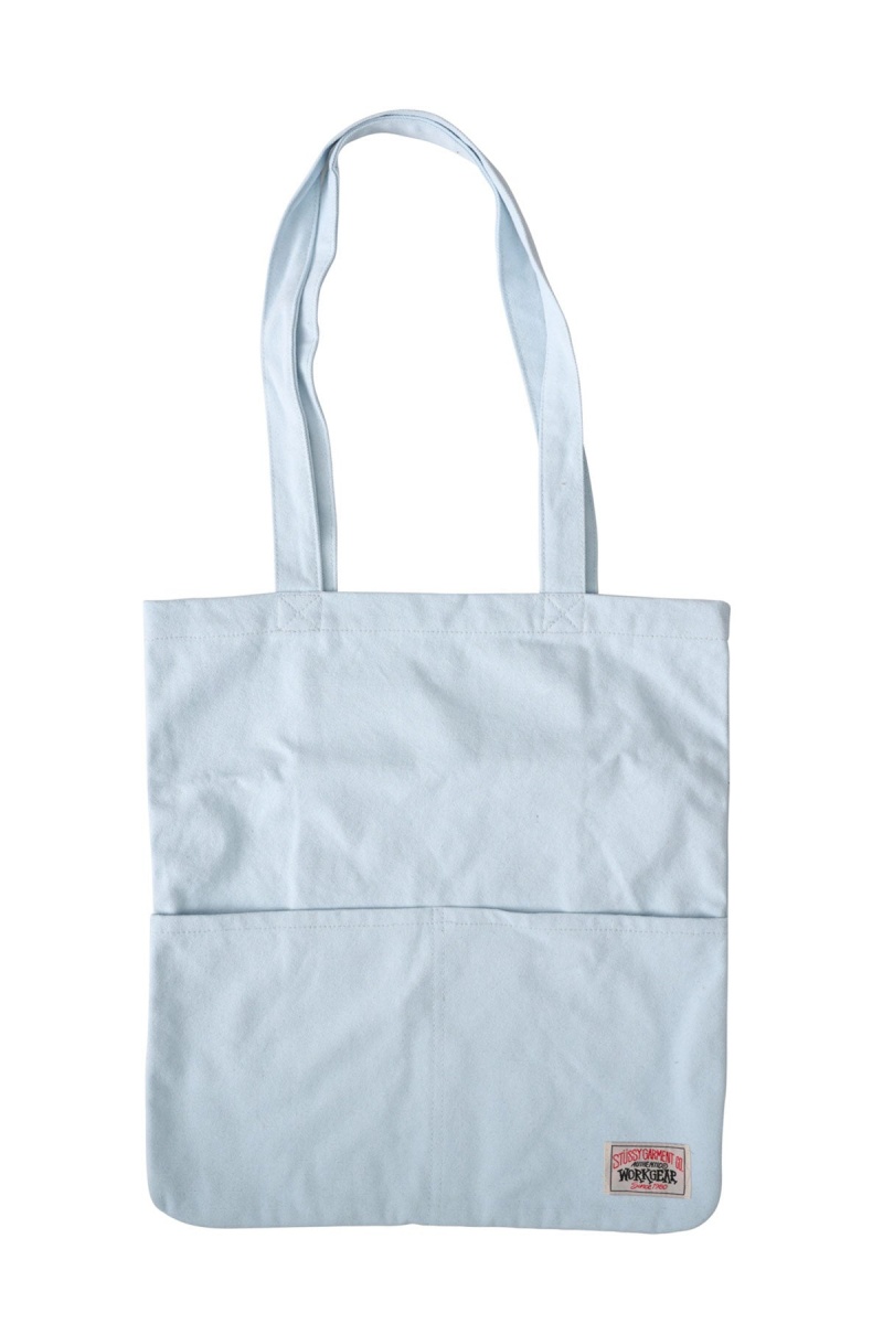 Silver Blue Stüssy Workwear Tote Bag | ZXOCSP-645