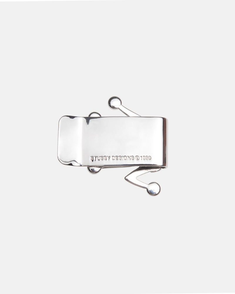 Silver Stüssy Bent Crown Money Clip | TSYG2-7859