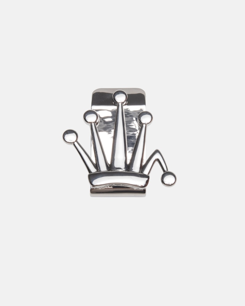 Silver Stüssy Bent Crown Money Clip | TSYG2-7859