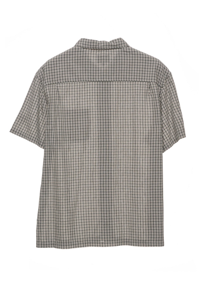 Slate Blue Stüssy Kemp Check Ss Shirt | ERUOJG-935