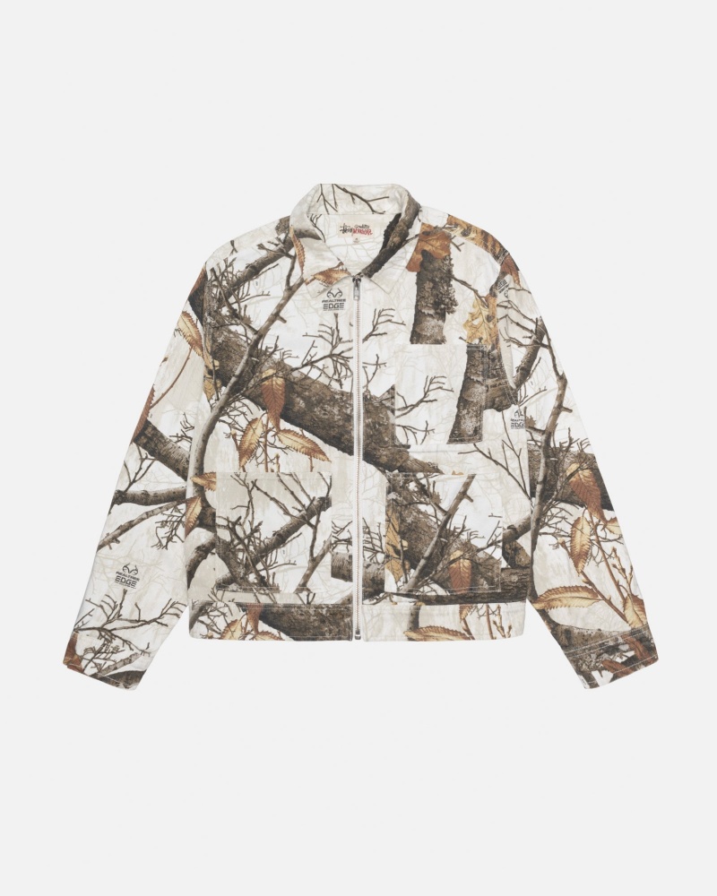 Snow Stüssy Zip Work Jacket Realtree Edge | CDPA-50137