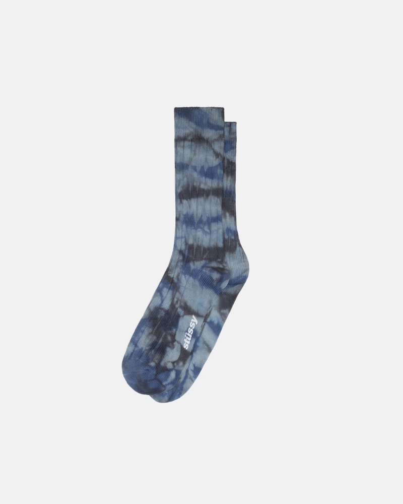 Steel Blue Stüssy Multi Dyed Ribbed Socks | AIQJ-67501