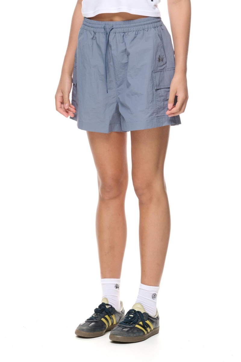 Steel Blue Stüssy Nylon Cargo Short | JUYNIA-482