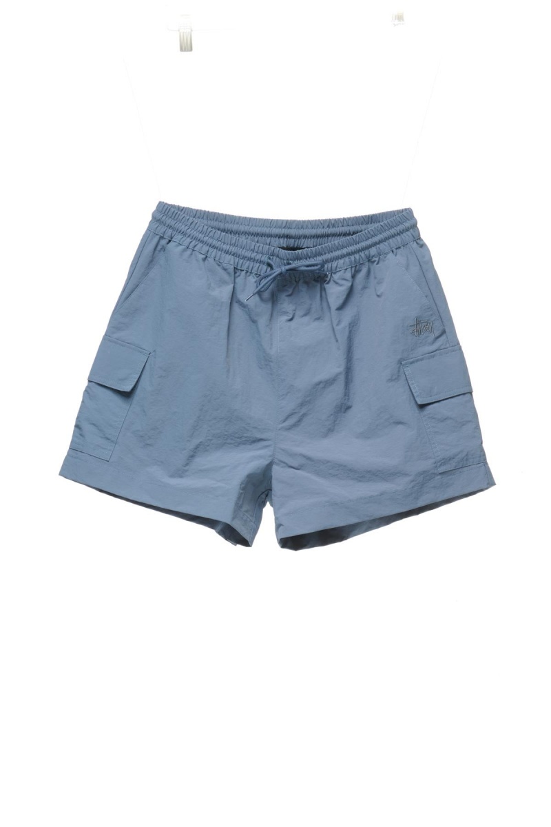 Steel Blue Stüssy Nylon Cargo Short | JUYNIA-482