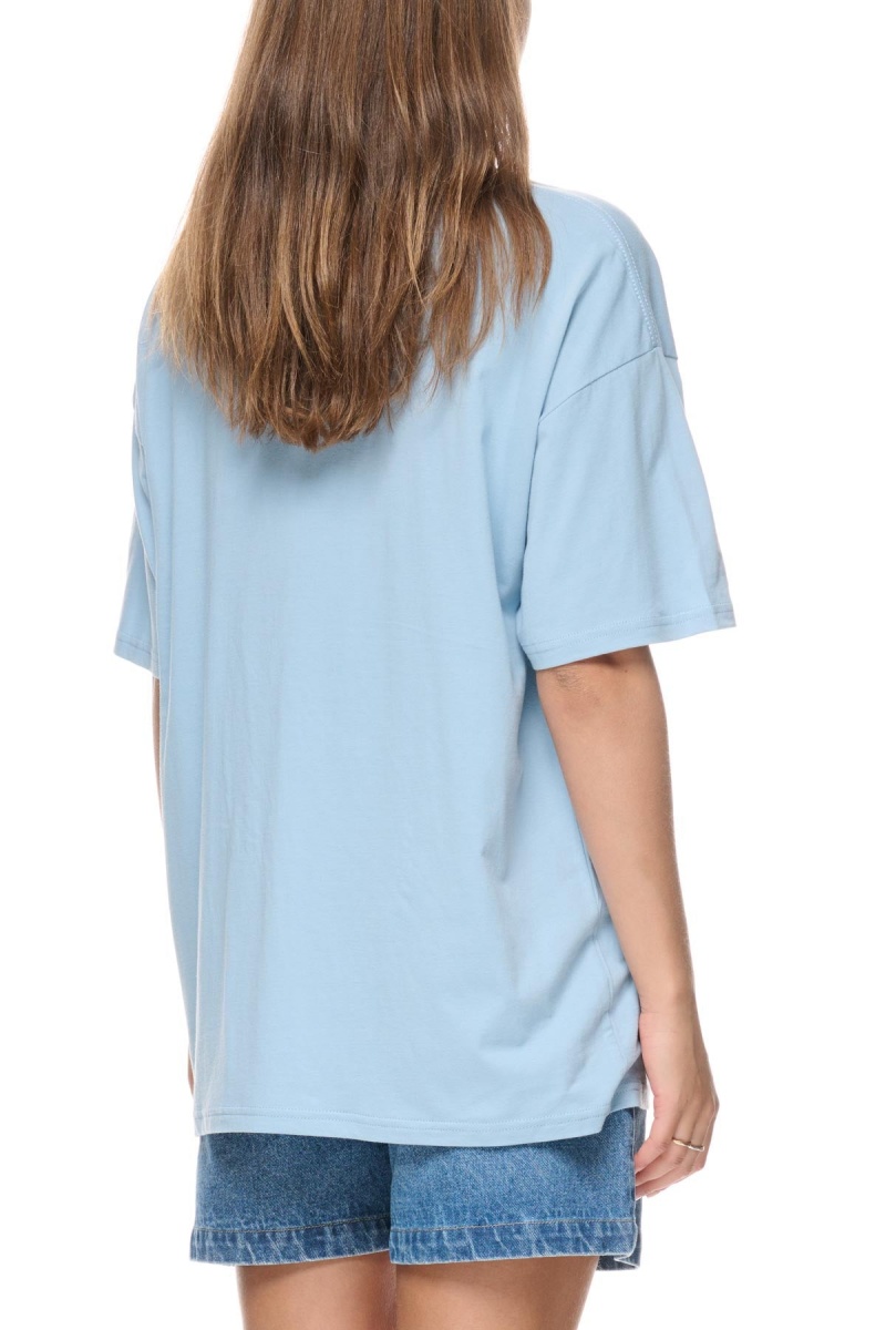 Steel Blue Stüssy World League Relaxed Tee | GYFAVI-103