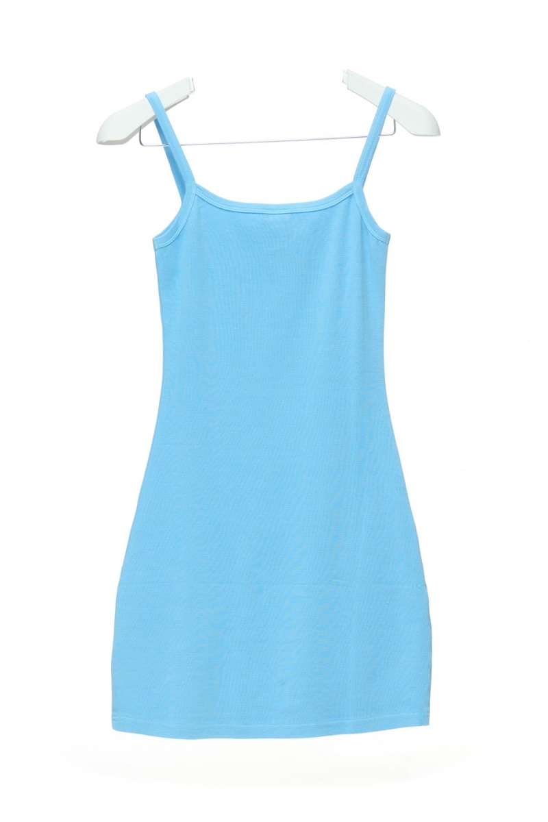 Steele Blue Stüssy Graffiti Rib Dress | OPVFCE-317