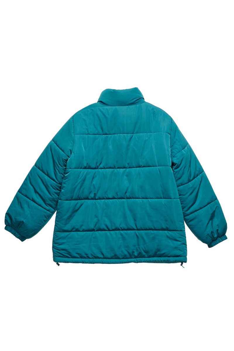 Storm Green Stüssy Stock Puffa Jacket | BWYRKG-502