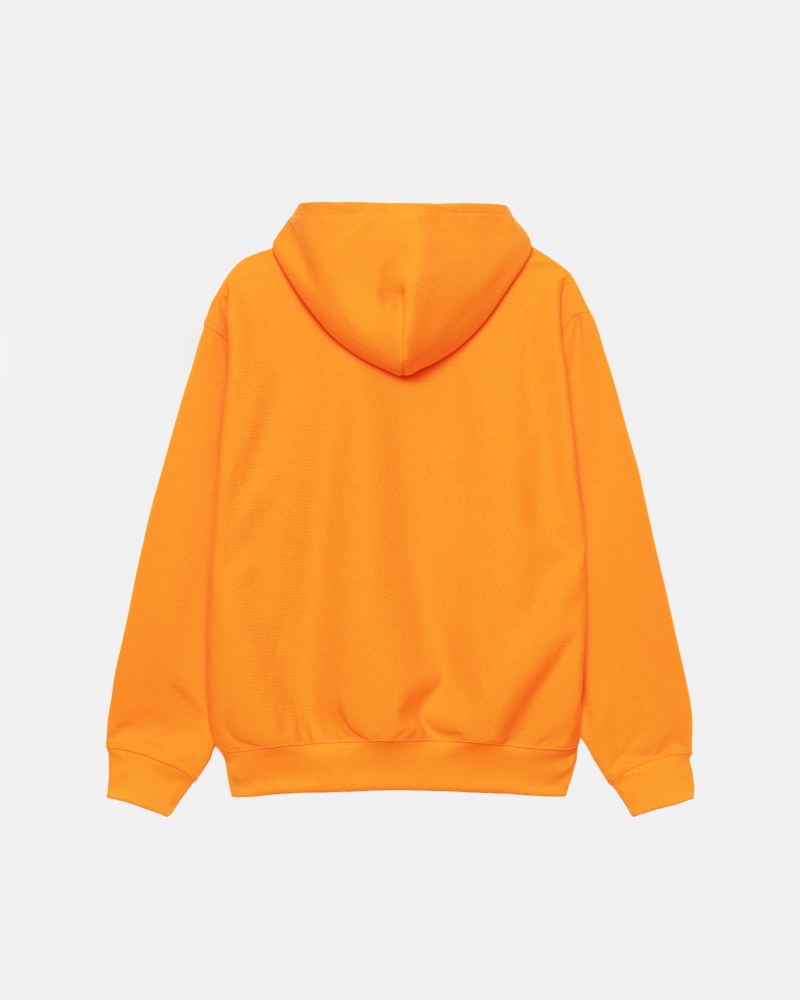 Tangerine Stüssy Basic Applique Hoodie | YZMW3-8517