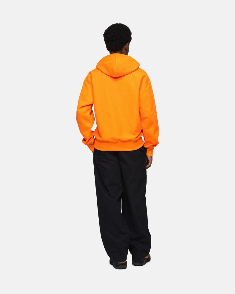 Tangerine Stüssy Basic Applique Hoodie | YZMW3-8517