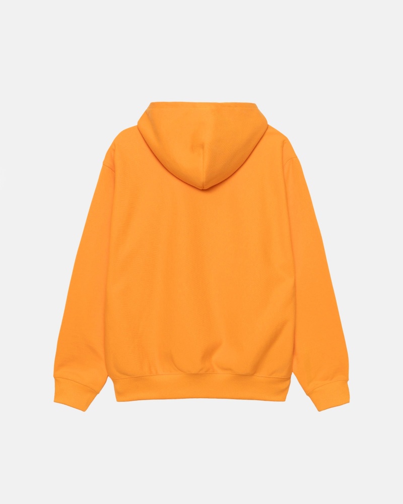 Tangerine Stüssy Stock Logo Applique Hoodie | BPDO9-1743