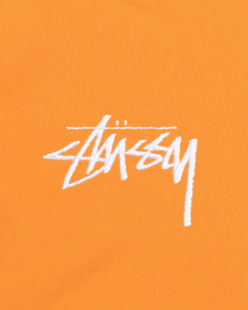 Tangerine Stüssy Stock Logo Applique Hoodie | BPDO9-1743