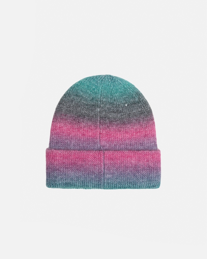 Teal Multi Stüssy Cuff Beanie Spray Stripe | ATFK-83462