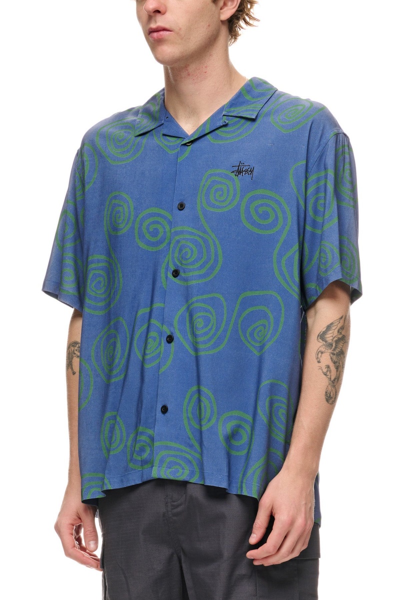 Violet Blue Stüssy Hand Drawn S Ss Shirt | HKIALR-759