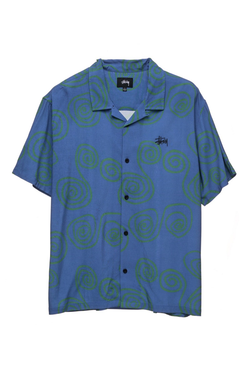 Violet Blue Stüssy Hand Drawn S Ss Shirt | HKIALR-759