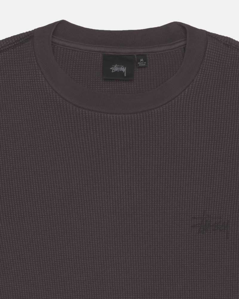 Washed Black Stüssy Basic Stock Ls Thermal | JXZE1-9065