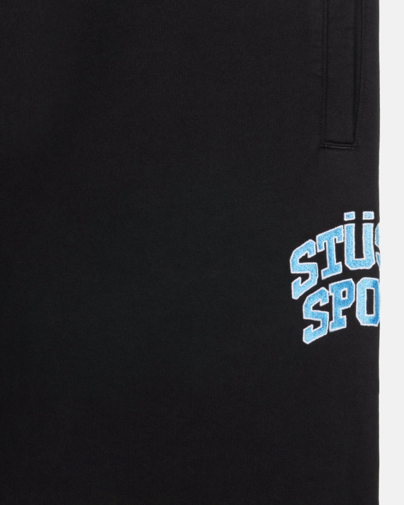 Washed Black Stüssy Sport Sweatpant | FXHG-08469