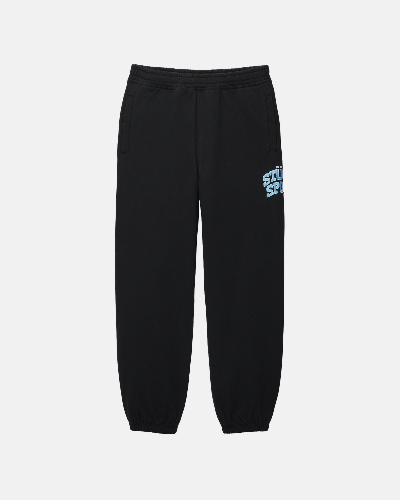 Washed Black Stüssy Sport Sweatpant | FXHG-08469