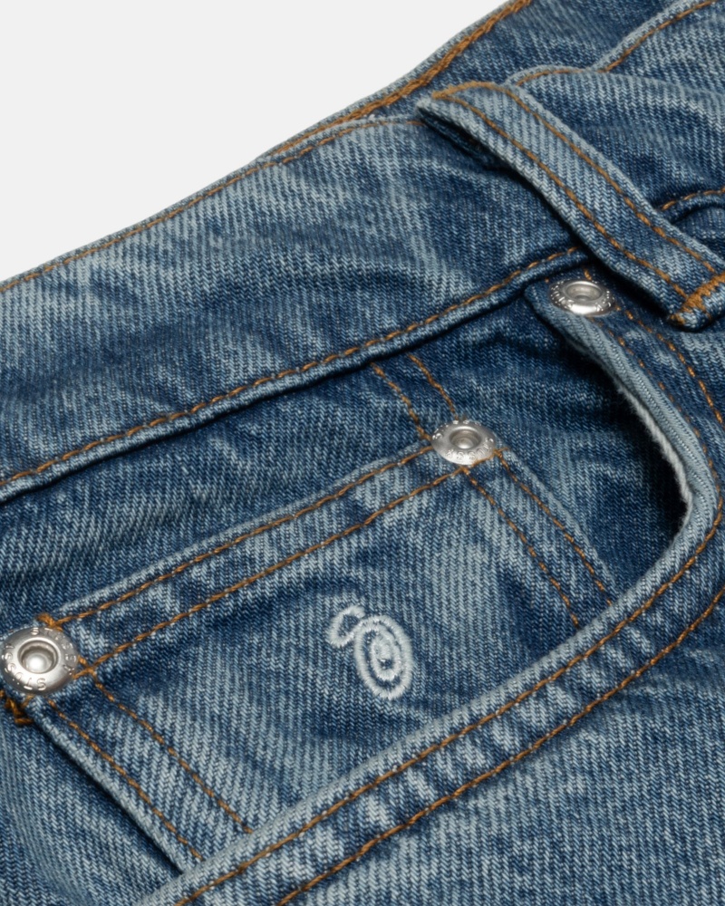 Washed Blue Stüssy Classic Jean Denim | MEPX2-5470