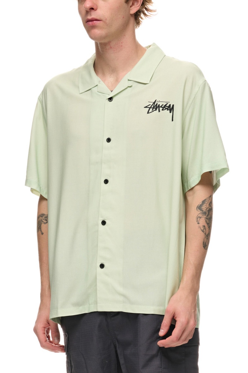 Washed Green Stüssy How We'Re Living Ss Shirt | QVICRP-028