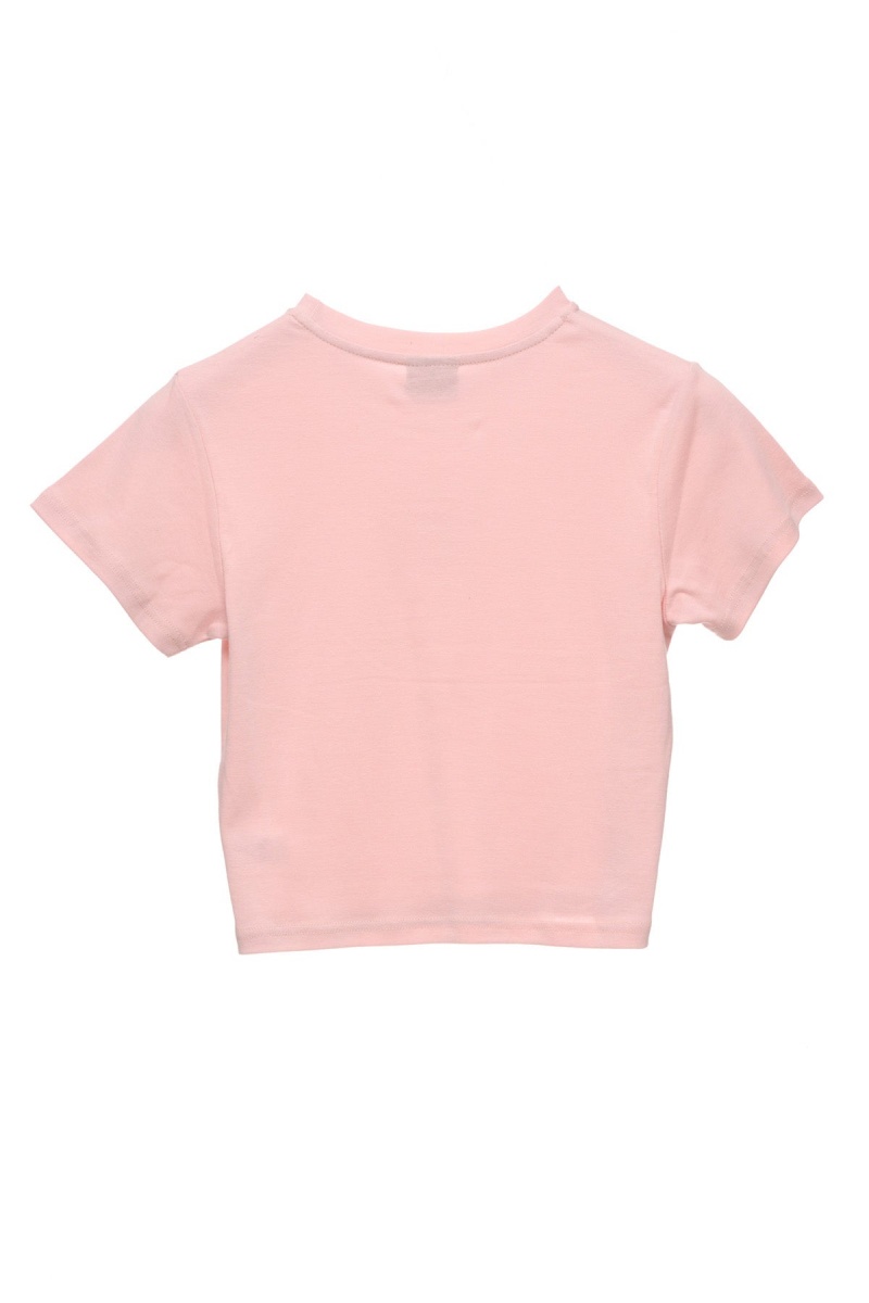 Washed Pink Stüssy Seal Rib Tee | PDRUMB-079