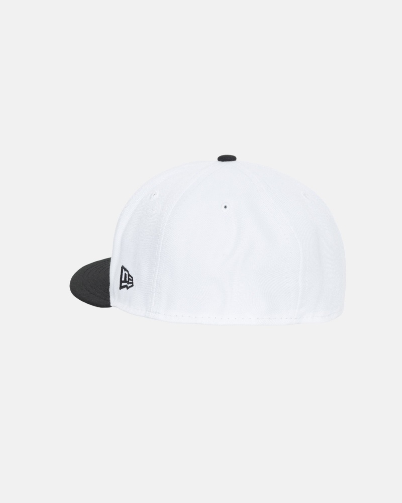 White/Black Stüssy New Era 59Fifty Curly S | PQNH5-4230