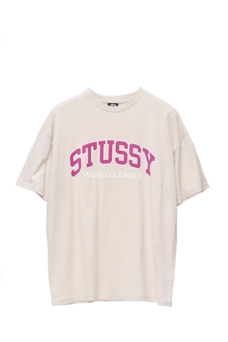 White Sand Stüssy World League Relaxed Tee | ZADUWK-496