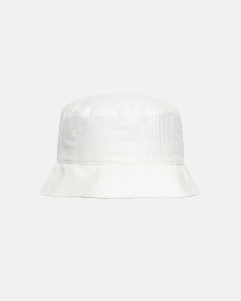 White Stüssy Deep Bucket Hat SS Link | OXEU7-9624