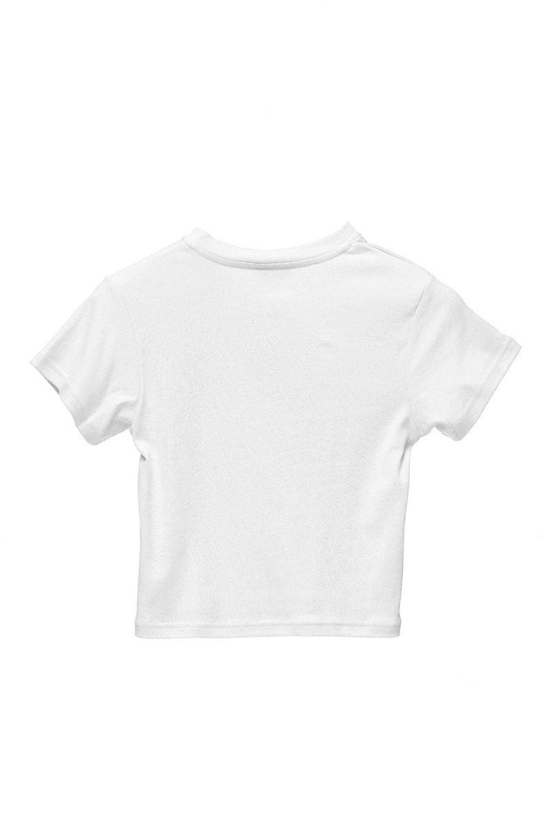 White Stüssy Graffiti Rib Tee | XSPBNU-987