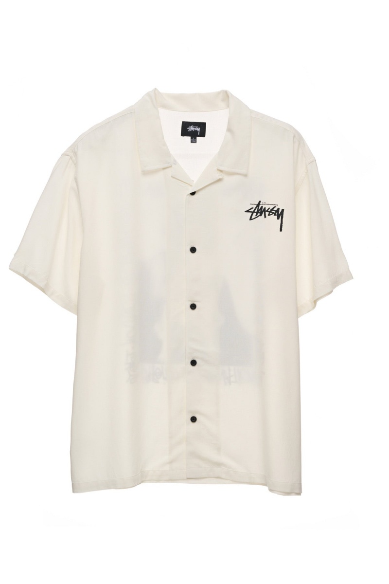 White Stüssy How We\'Re Living Ss Shirt | JIRAVN-697